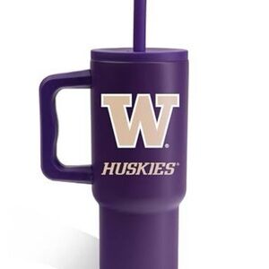 University Huskies Purple Travel Tumbler with Handle